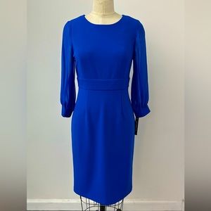 NWT Glamour Stretch Crepe Sheer Sleeve Dress size 8
